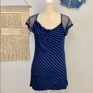 Anthropologie striped draped top